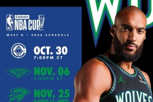 狼队NBA杯赛程：主场打快船 随后客战鹈鹕&雷霆 末战主场打灰熊