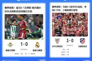 难兄难弟！马德里双雄本轮客场均输球，马竞丢3球 皇马丢1球