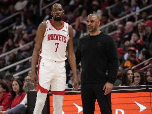 火箭媒体人：乌度卡有望像波波维奇那样管理球星负荷&为KD减负