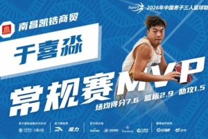 超三超出众丨于喜淼蝉联MVP！2026年超三联赛常规赛各奖项出炉
